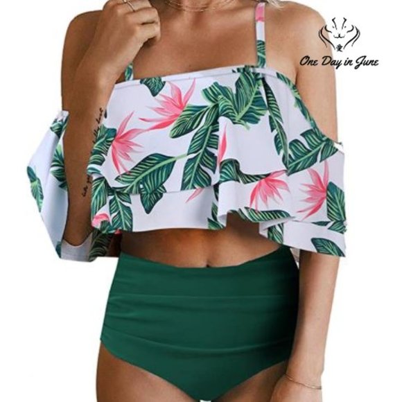 Tempt Me Other - Tempt Me High Waist Off Shoulder Bikini